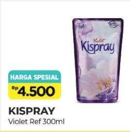 Promo Harga KISPRAY Pelicin Pakaian Violet 300 ml - Alfamart
