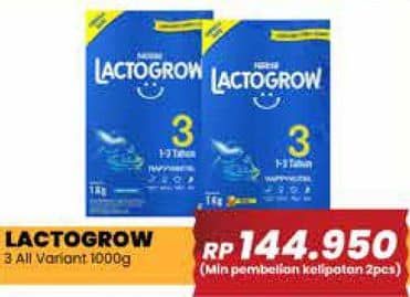 Promo Harga Lactogrow 3 Susu Pertumbuhan All Variants 1000 gr - Yogya