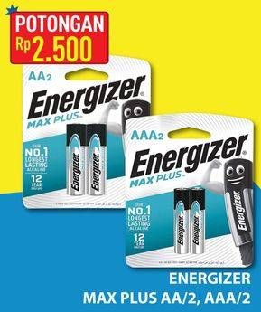 Promo Harga Energizer MAX PLUS BP 2 AAA, BP 2 AA  - Hypermart