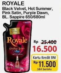 Promo Harga So Klin Royale Parfum Collection Black Velvet, Hot Summer, Pink Satin, Purple Dawn, Blue Sapphire 650 ml - Alfamart