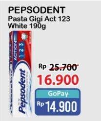 Promo Harga Pepsodent Pasta Gigi Action 123 Whitening 190 gr - Alfamart