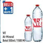 Promo Harga VIT Air Mineral 550 ml - Hypermart