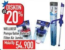 Promo Harga Wellbest Pompa Galon Baterai/FIlter Air Jumbo  - Hypermart