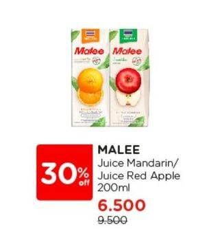 Promo Harga Malee Juice Mandarin Orange, Red Apple 200 ml - Watsons