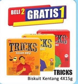 Promo Harga Tricks Biskuit Kentang per 4 pcs 15 gr - Hari Hari