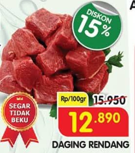 Promo Harga Daging Rendang Sapi per 100 gr - Superindo