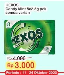 Promo Harga Hexos Candy All Variants per 8 pcs 2 gr - Indomaret