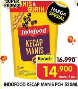 Promo Harga Indofood Kecap Manis 520 ml - Superindo
