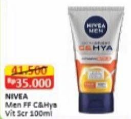Promo Harga Nivea Men Facial Scrub Extra Bright C HYA Vit 100 ml - Alfamart