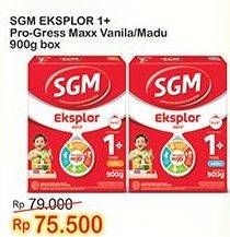 Promo Harga SGM Eksplor 1+ Susu Pertumbuhan Vanila, Madu 900 gr - Indomaret