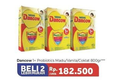 Promo Harga DANCOW Nutritods 1+ Cokelat, Madu, Vanila per 2 box 800 gr - Carrefour