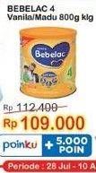 Promo Harga BEBELAC 4 Susu Pertumbuhan Madu, Vanila 800 gr - Indomaret