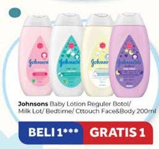 Promo Harga JOHNSONS Baby Lotion Reguler Pink, CottonTouch, Bedtime 200 ml - Carrefour