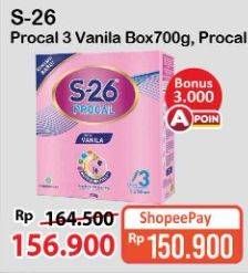 Promo Harga S26 Procal Susu Pertumbuhan Vanilla 700 gr - Alfamart