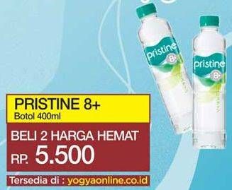 Promo Harga PRISTINE 8 Air Mineral per 2 botol 400 ml - Yogya