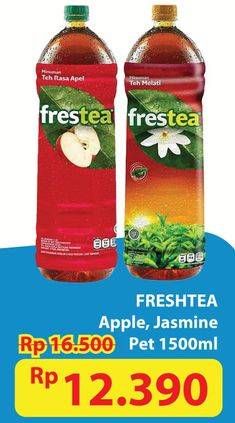 Promo Harga Frestea Minuman Teh Apple, Jasmine, Original 1500 ml - Hypermart