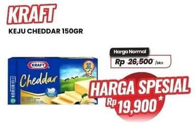 Promo Harga Kraft Cheese Cheddar 160 gr - Carrefour