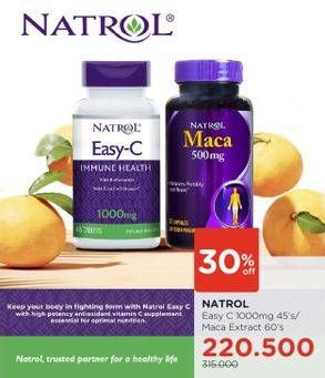 Promo Harga Natrol Easy C 1000mg/Natrol Maca Extract 500mg  - Watsons