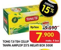 Promo Harga Tong Tji Teh Celup Melati 50 gr - Superindo