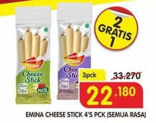 Promo Harga EMINA Cheese Stick All Variants per 3 pouch 4 pcs - Superindo