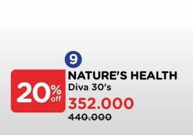 Promo Harga Natures Health Diva  - Watsons