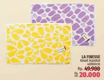 Promo Harga LA FINESSE Keset Handuk Stripe 40 X 60 per 2 pcs - LotteMart