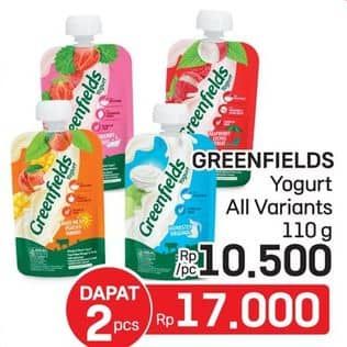 Promo Harga Greenfields Yogurt All Variants 110 gr - LotteMart