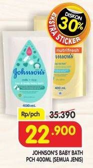 Promo Harga JOHNSONS Baby Bath All Variants 400 ml - Superindo