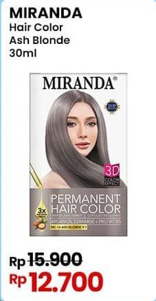 Promo Harga Miranda Hair Color MC16 Ash Blonde 30 ml - Indomaret