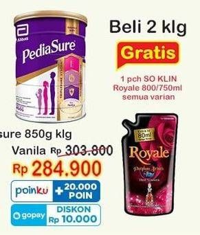 Promo Harga Pediasure Triplesure Vanila 850 gr - Indomaret