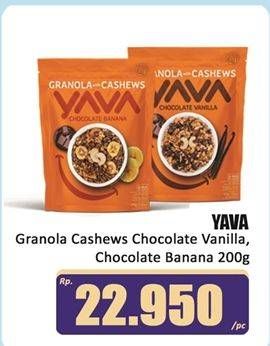 Promo Harga Yava Granola with Cashews Chocolate Banana, Chocolate Vanilla 200 gr - Hari Hari