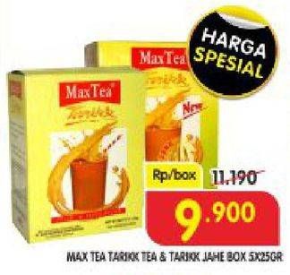 Promo Harga Max Tea Minuman Teh Bubuk Tarikk Jahe, Tarikk per 5 sachet 25 gr - Superindo