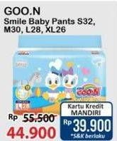 Promo Harga Goon Smile Baby Comfort Fit Pants XL26, S32, M30, L28 26 pcs - Alfamart