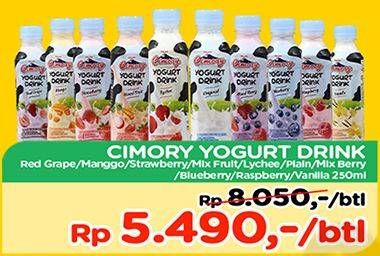 Promo Harga CIMORY Yogurt Drink Red Grape, Mango, Strawberry, Mixed Fruit, Mixed Berry, Lychee, Plain, Blueberry, Raspberry, Vanilla 250 ml - TIP TOP