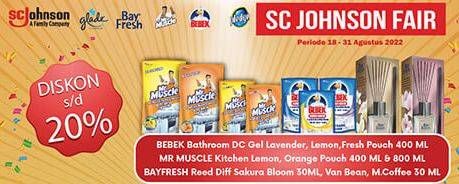 Promo Harga Bebek Bathroom/MR MUSCLE/Bayfresh Reed Diffuser  - Hypermart