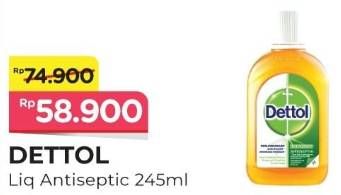 Promo Harga Dettol Antiseptic Germicide Liquid 245 ml - Alfamart