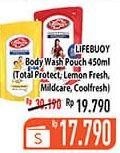 Promo Harga LIFEBUOY Body Wash Cool Fresh, Lemon Fresh, Mild Care, Total 10 450 ml - Hypermart