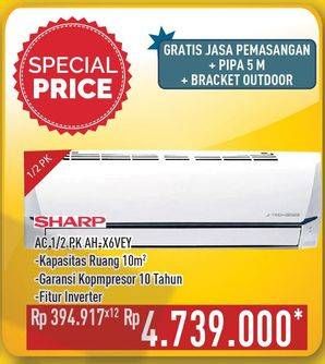 Promo Harga SHARP AH-X6VEY - AC 1/2PK  - Hypermart