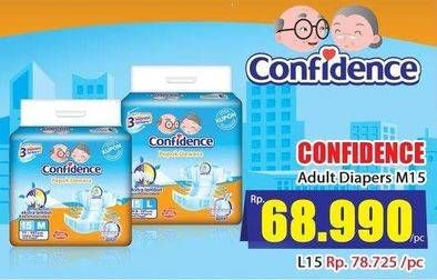 Promo Harga CONFIDENCE Adult Diapers Perekat L15  - Hari Hari