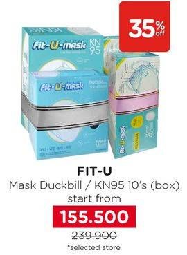 Promo Harga FIT-U-MASK Masker Duckbill 3D, KN95 10 pcs - Watsons