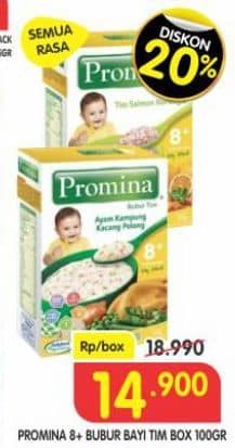 Promo Harga Promina Bubur Tim 8+ All Variants 100 gr - Superindo