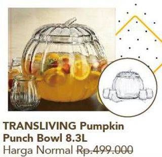 Promo Harga Transliving Pumpkin Punch Bowl 8300 ml - Carrefour