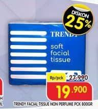 Trendy Tissue 800 gr Diskon 28%, Harga Promo Rp19.900, Harga Normal Rp27.990, Non Perfume