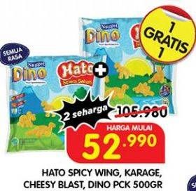 HATO Spicy Wing, Karage, Cheesy Blast, Dino