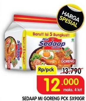 Promo Harga SEDAAP Mie Goreng Original per 5 pcs 90 gr - Superindo