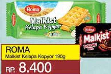 Promo Harga ROMA Malkist Kelapa Kopyor 189 gr - Yogya