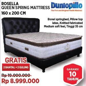 Promo Harga Dunlopillo Rosella Mattress Bed Set  - COURTS