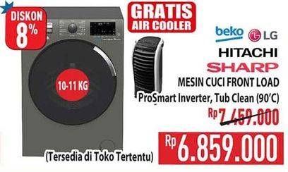 Promo Harga BEKO/ LG/ HITACHI/ SHARP Mesin Cuci Front Load 10-11 kg  - Hypermart