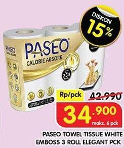 Promo Harga Paseo Toilet Tissue Elegant Emboss 220 sheet - Superindo
