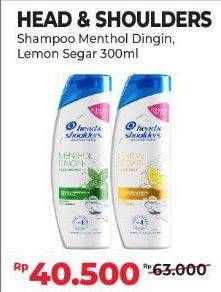 Promo Harga Head & Shoulders Shampoo Cool Menthol, Lemon Fresh 300 ml - Alfamart